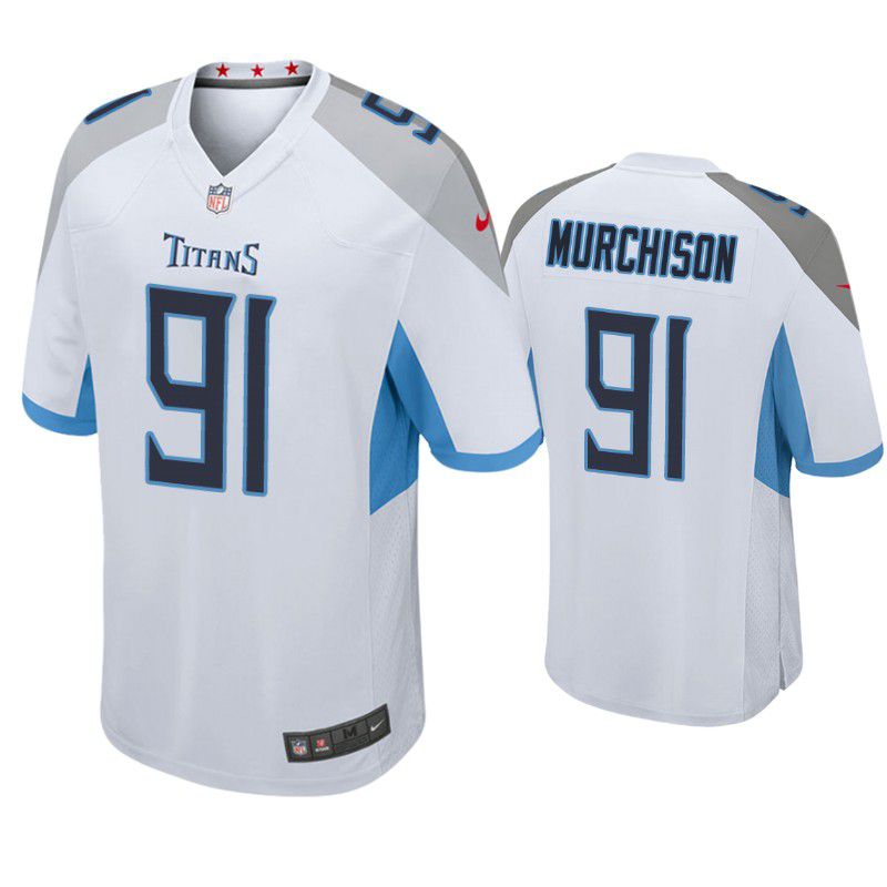 Men Tennessee Titans #91 Larrell Murchison Nike White Player Game NFL Jersey
